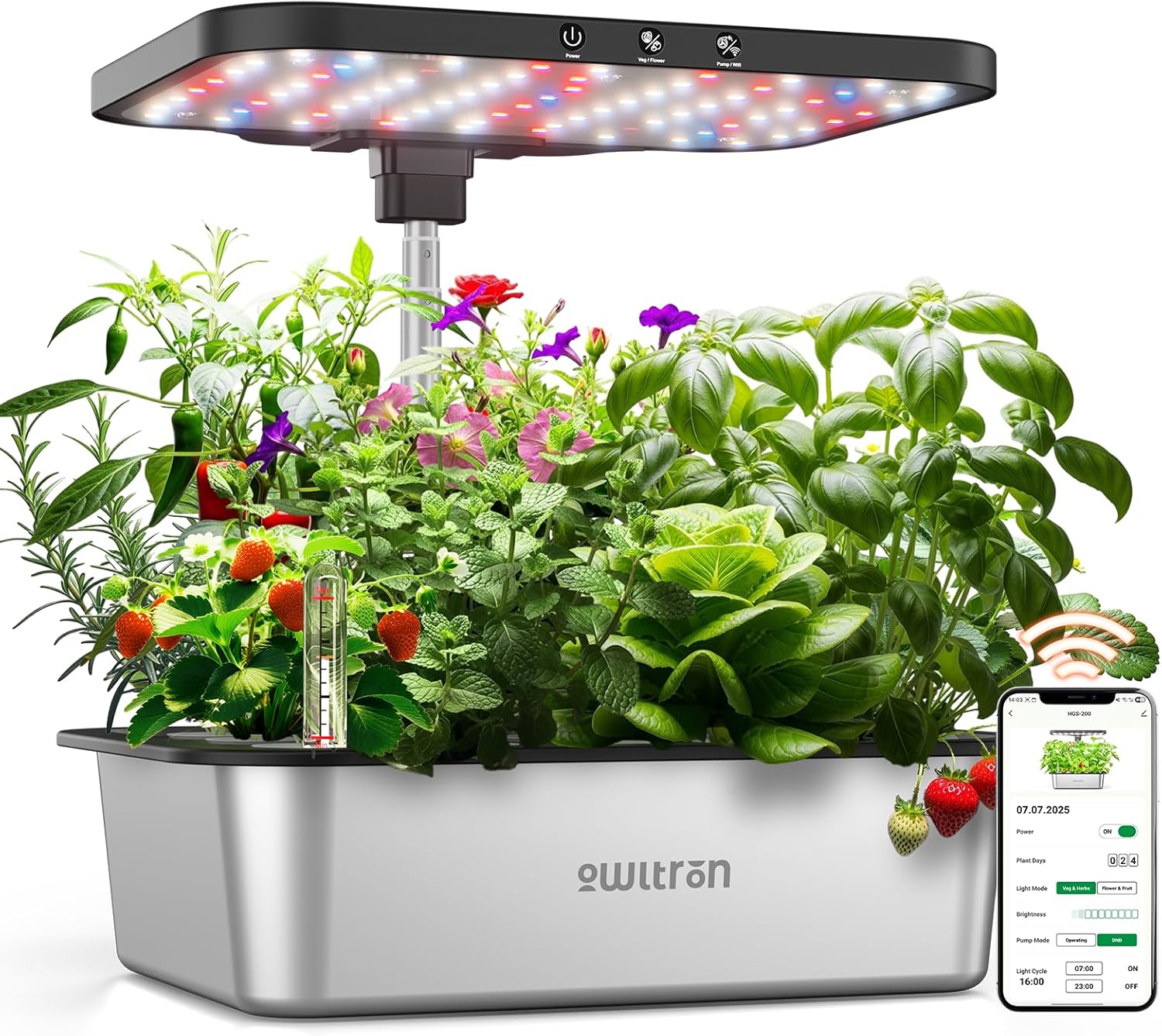 Indoor Herb Garden Kit - 15-Pod Smart Hydroponics Growing System Kit,
