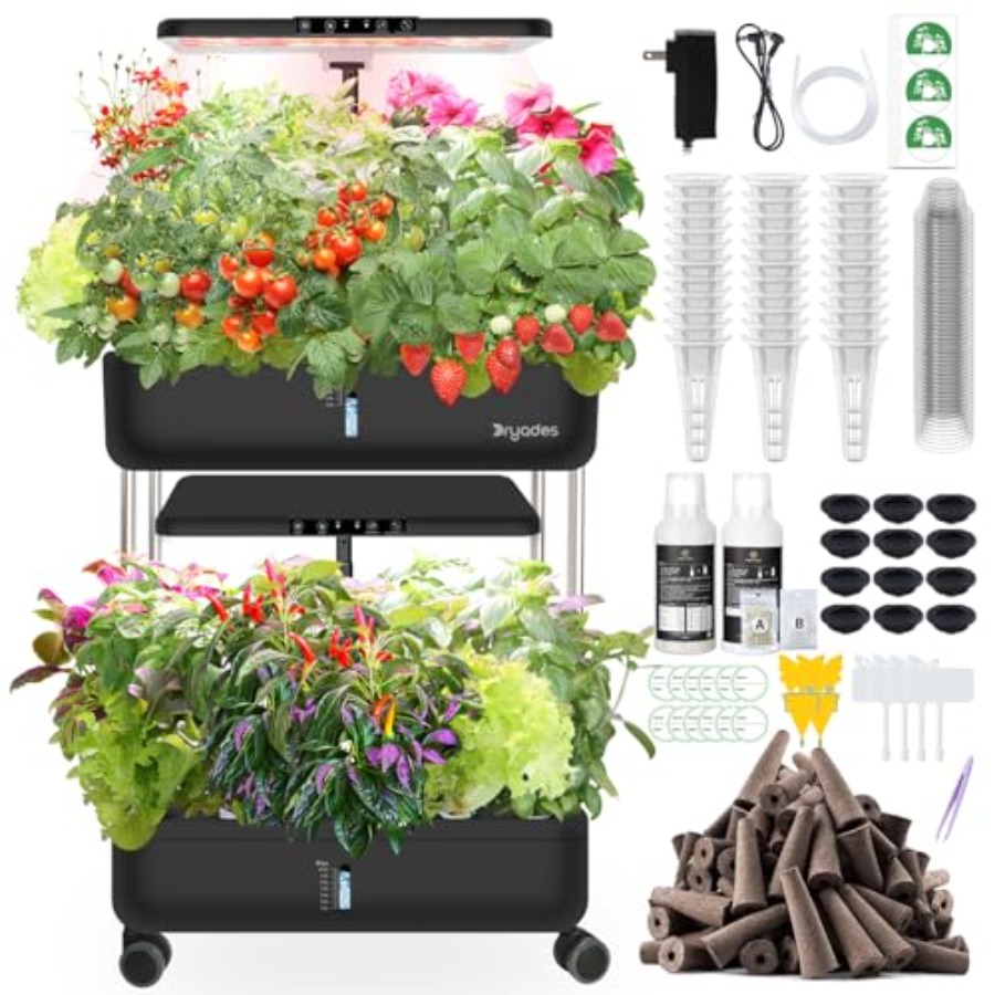 Indoor Herb Garden Kit - Hydroponics Growing System Indoor Garden -