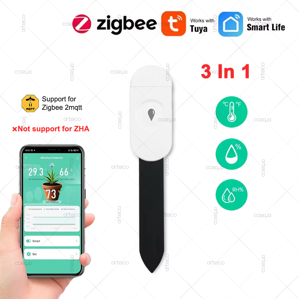 Smart Garden Monitor - Tuya Zigbee Temperature Humidity Moisture Detector