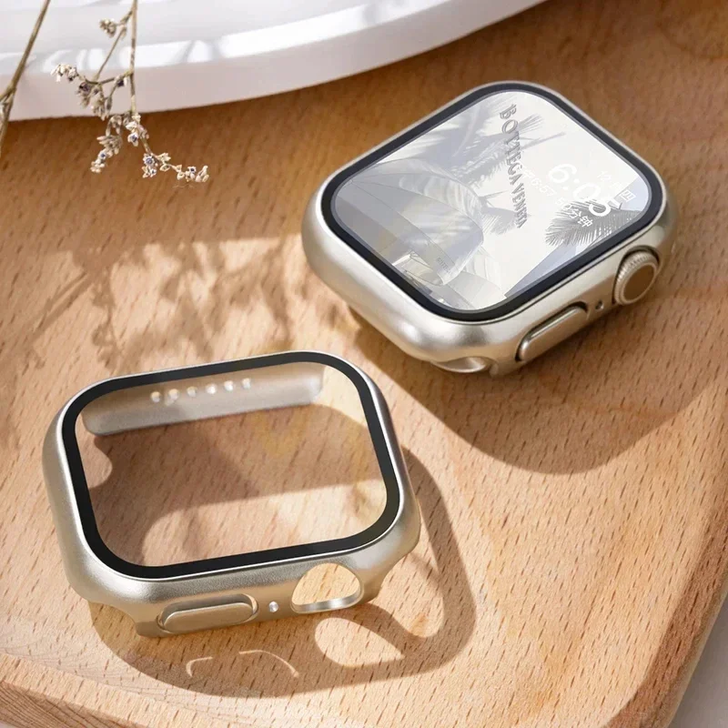 Smart Garden 9 - Tempered Glass+Cover For Apple watch Case