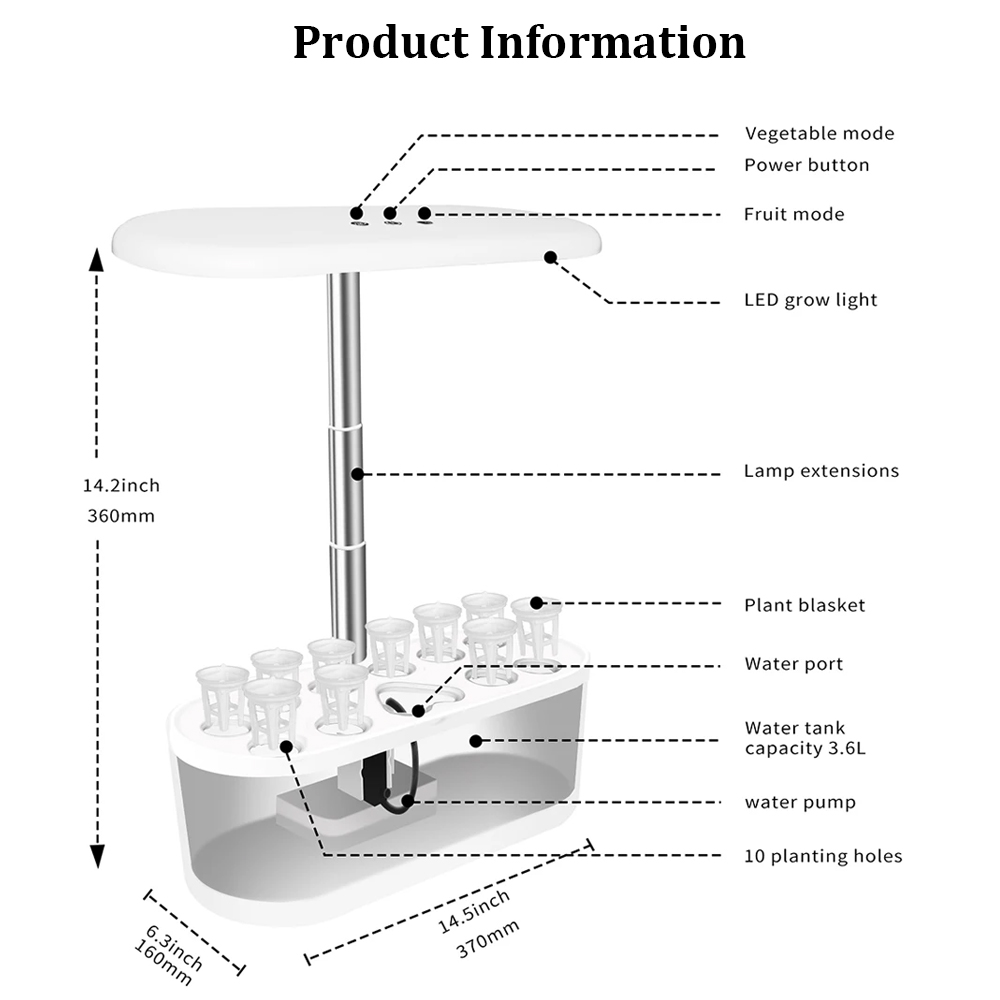 Touch Control Smart 10 Pods Ga - Smart Garden Nursery 리뷰 및 가격