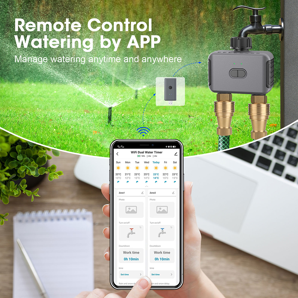 Tuya Smart Dual Water Timer Bl - Smart Garden Usa 리뷰 및 가격