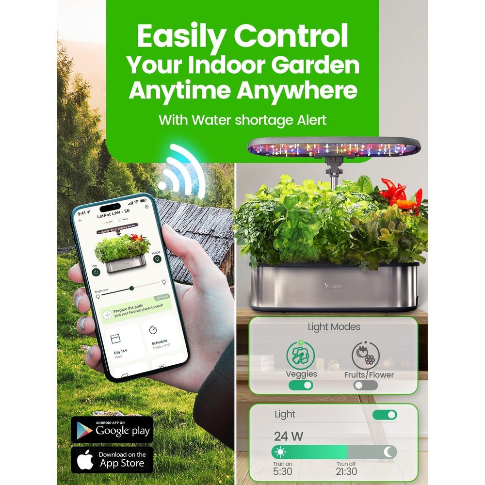 12-Pod Hydroponic Herb Garden  - Indoor Herb Garden Kit 리뷰 및 가격