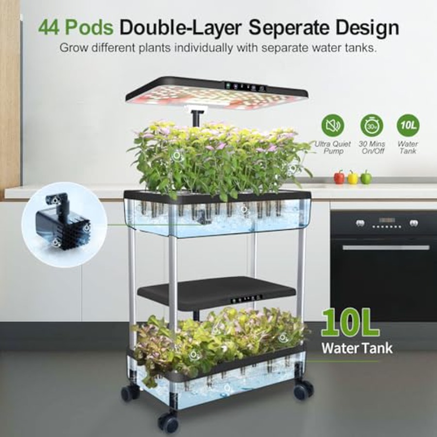 Hydroponics Growing System Ind - Indoor Herb Garden Kit 리뷰 및 가격