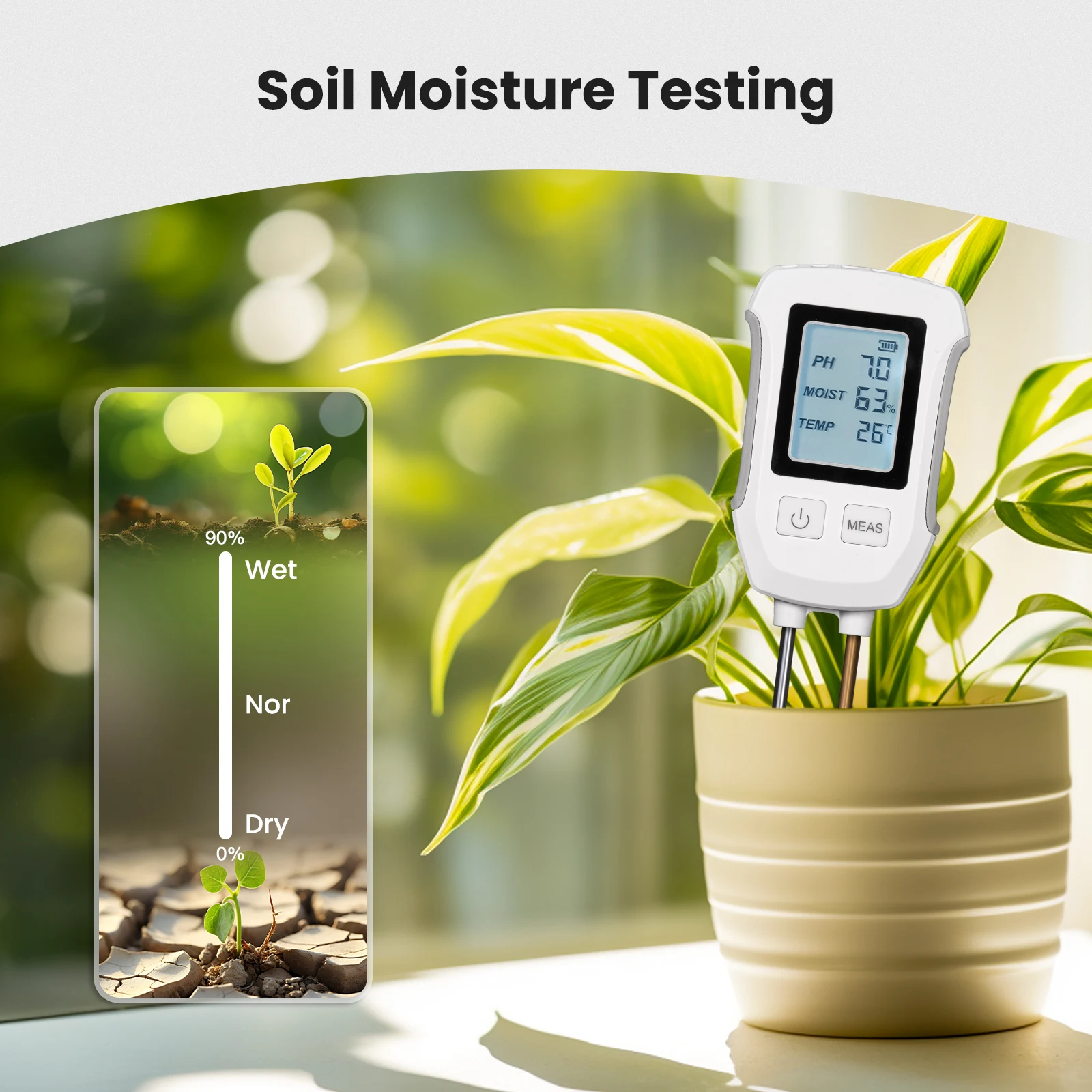 MOES 3 in 1 Soil PH Detector T - Garden Weather Station 리뷰 및 가격