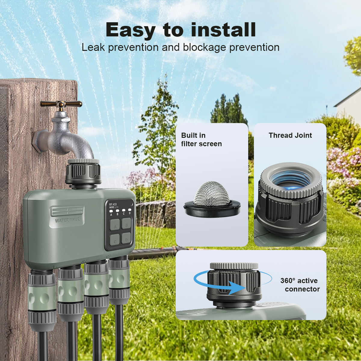 4 Outlet Programmable Water Ti - Smart Garden Monitor 리뷰 및 가격